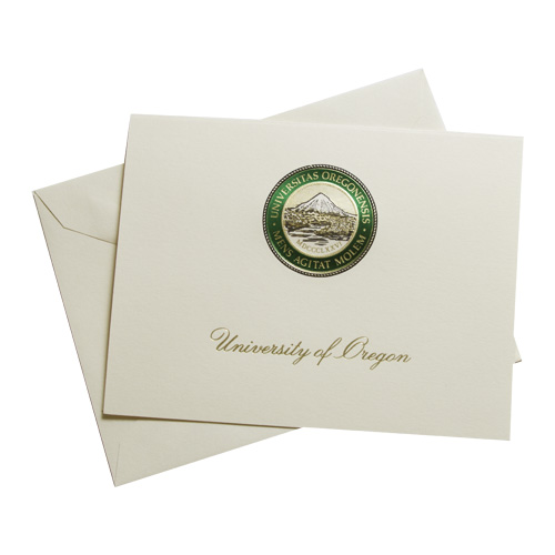 Ivory, Note Card, Oregon Seal, 10 Pack